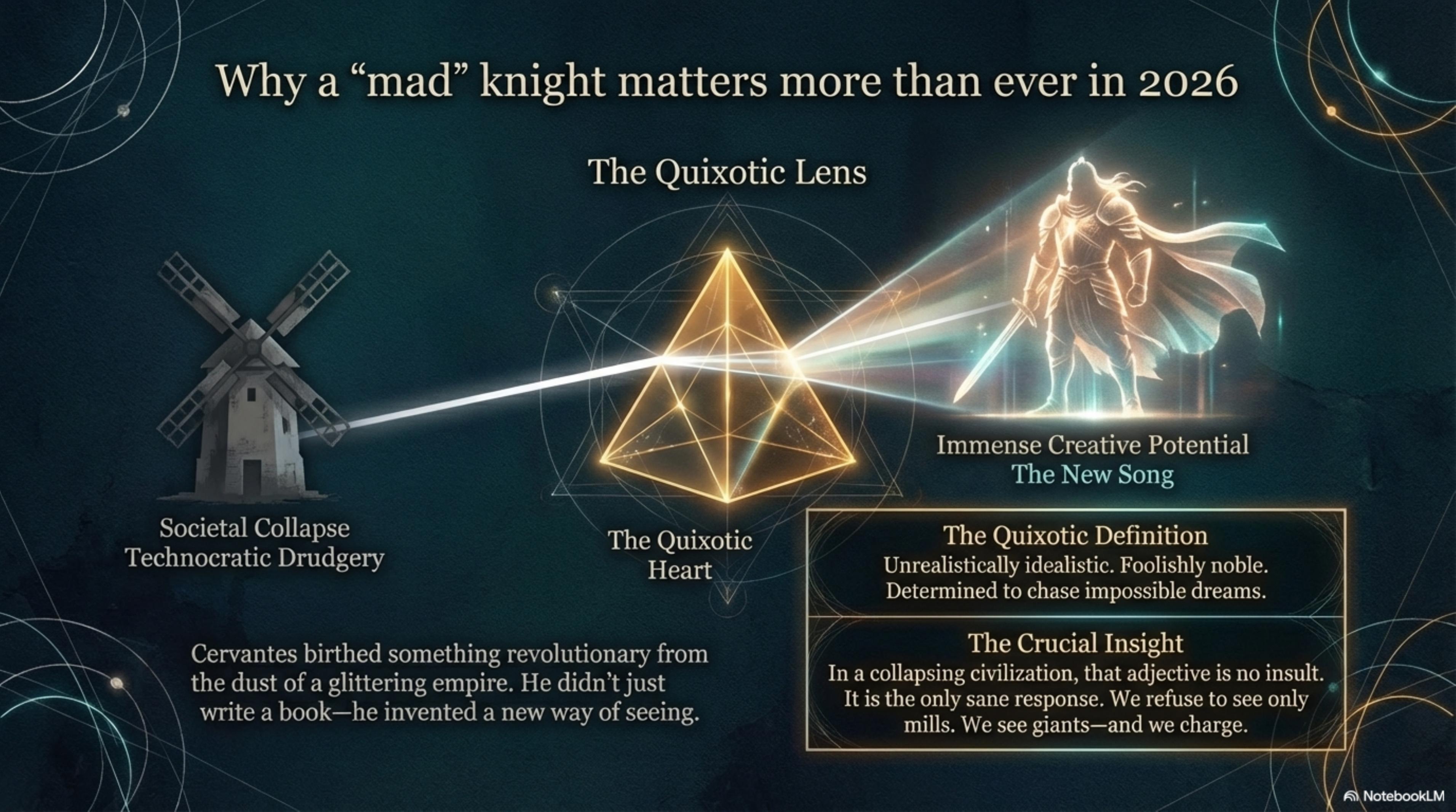 The Quixotic Lens — Why a mad knight matters more than ever in 2026