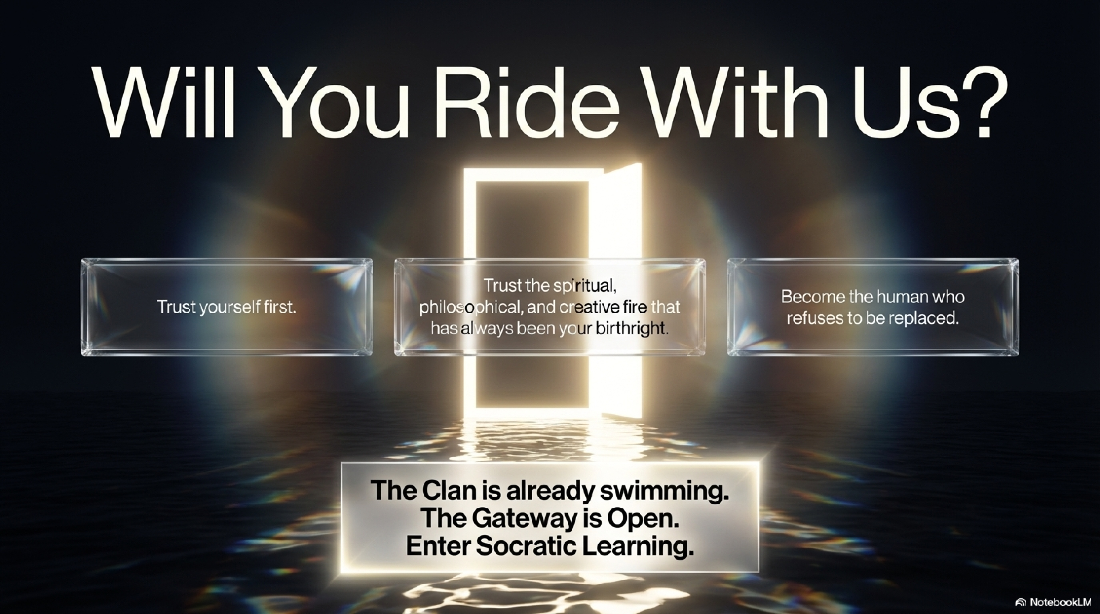 Will You Ride With Us? — The Gateway is Open. Enter Socratic Learning.