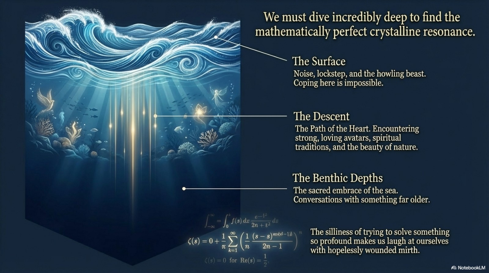 The Descent to Crystalline Resonance — Surface, Descent, Benthic Depths