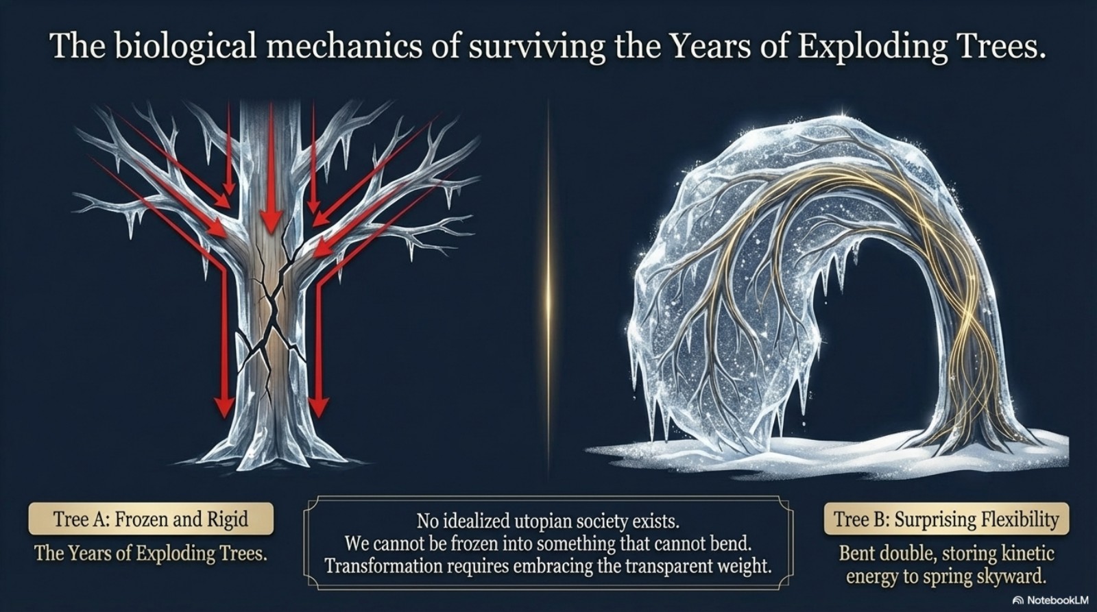 The Years of Exploding Trees — Biological Mechanics of Survival