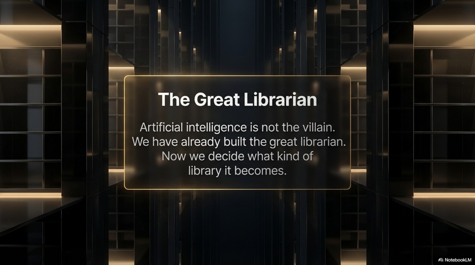 The Great Librarian — AI is not the villain